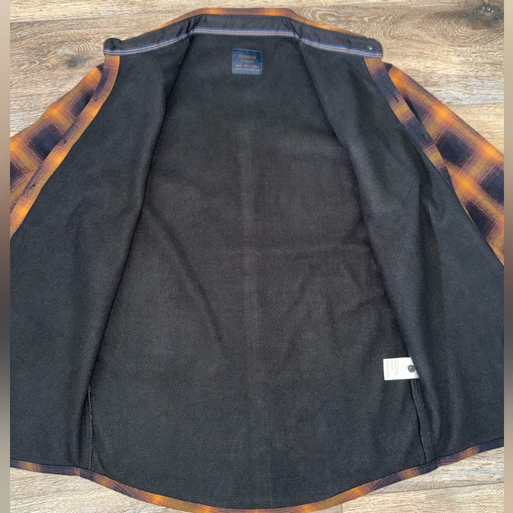 Nomad by Craft + Flow Rust Black Plaid Sierra Lined Flannel Size M 🍂LIKE NEW🍂 - Picture 14 of 14